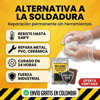 Masilla Epóxica de Hierro Reforzada - Soldadura en Frío Ultra Resistente | COMPRA 1 Y LLEVA 2 - 8