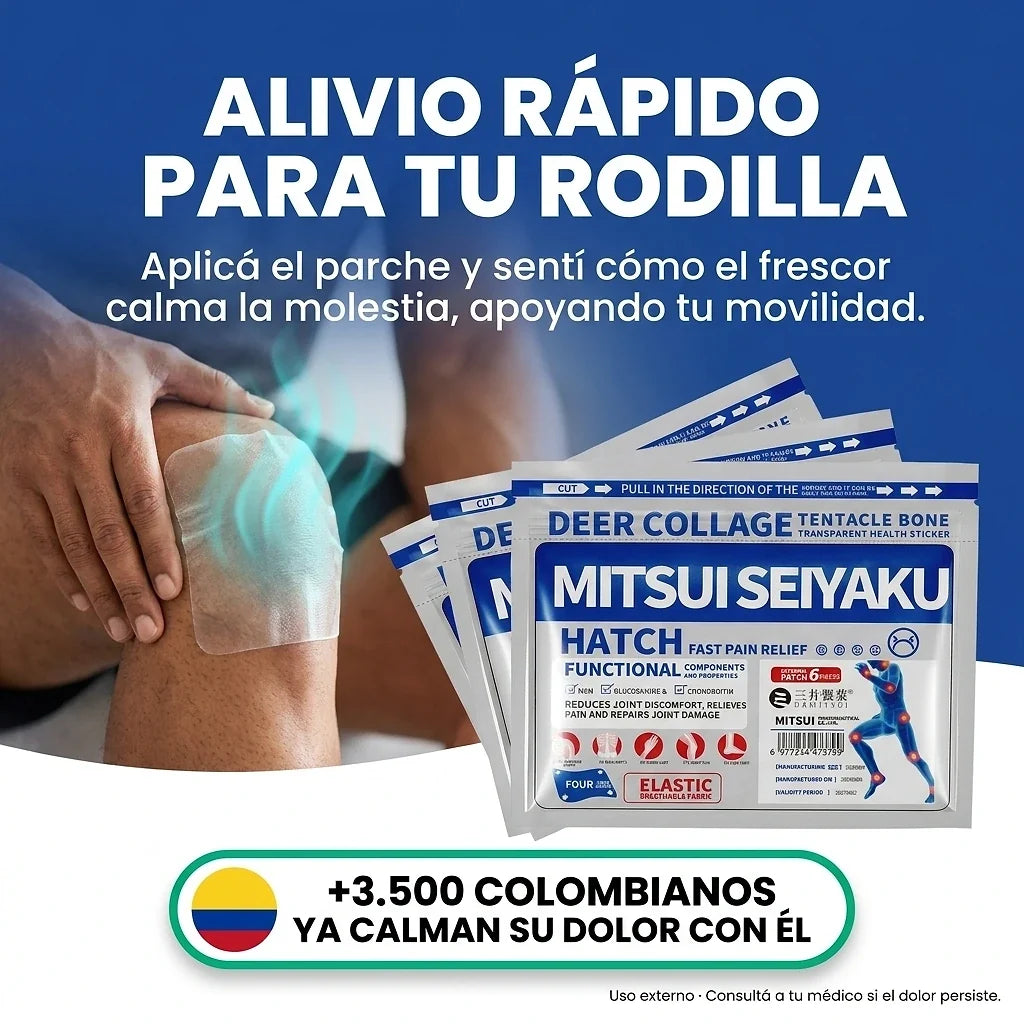 Parches Mitsui Seiyaku Japoneses para Alivio Rápido de Molestias Articulares x6