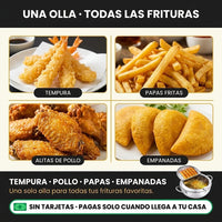 Olla Freidora Japonesa Gourmet 304 con Termómetro y Rejilla | Frituras Perfectas - 4