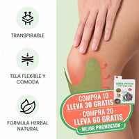 Wellnee: Parches Herbales para Alivio de Rodilla y Articulaciones | Compra 10 y lleva 30 - 1
