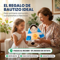 Peluche Virgen María que Respira | Luz Cálida y Música para Dormir · 36 cm - 6