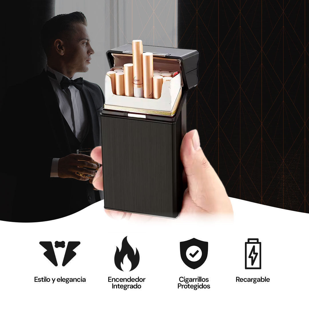 Cigarrera Recargable y Encendedor | Estilo y Elegancia