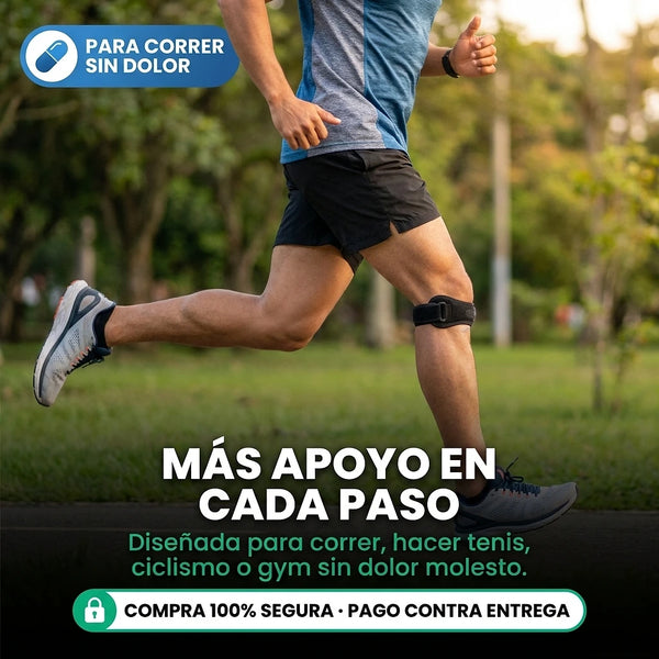 Persona tocándose la rodilla dolorida por tendinitis