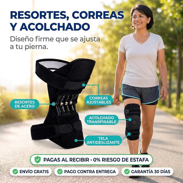 Partes de la rodillera con resortes