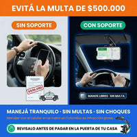 Soporte Celular Universal para Visera 360° | Evita Multas, Conduce Seguro - 3