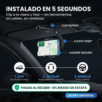 Soporte Celular Universal para Visera 360° | Evita Multas, Conduce Seguro - 4