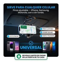 Soporte Celular Universal para Visera 360° | Evita Multas, Conduce Seguro - 6