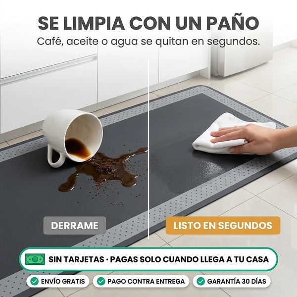 Tapete de cocina que se limpia con un paño