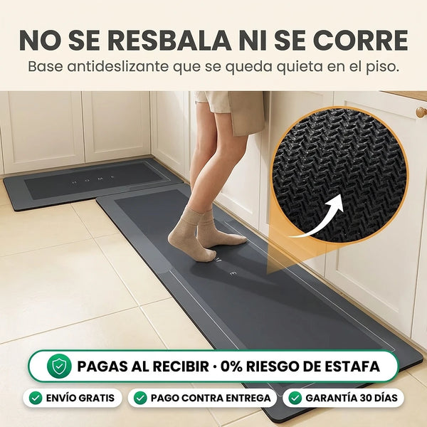 Base antideslizante del tapete de cocina