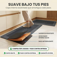 Kit de 2 Tapetes Antifatiga para Cocina | Acolchados, Antideslizantes e Impermeables - 3