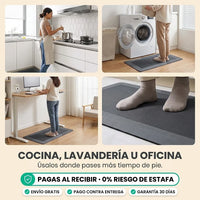 Kit de 2 Tapetes Antifatiga para Cocina | Acolchados, Antideslizantes e Impermeables - 5