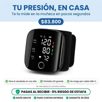 Tensiómetro Digital de Muñeca | Resultado en Voz Alta · Pantalla LED · Recargable - 1