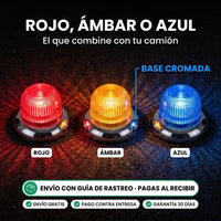 Luz Watermelon LED Cromada para Camión | 12V y 24V · Rojo, Ámbar o Azul - 3