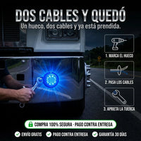 Luz Watermelon LED Cromada para Camión | 12V y 24V · Rojo, Ámbar o Azul - 5