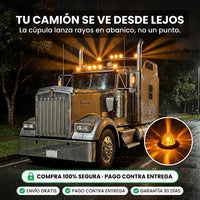 Luz Watermelon LED Cromada para Camión | 12V y 24V · Rojo, Ámbar o Azul - 4