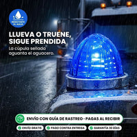 Luz Watermelon LED Cromada para Camión | 12V y 24V · Rojo, Ámbar o Azul - 6